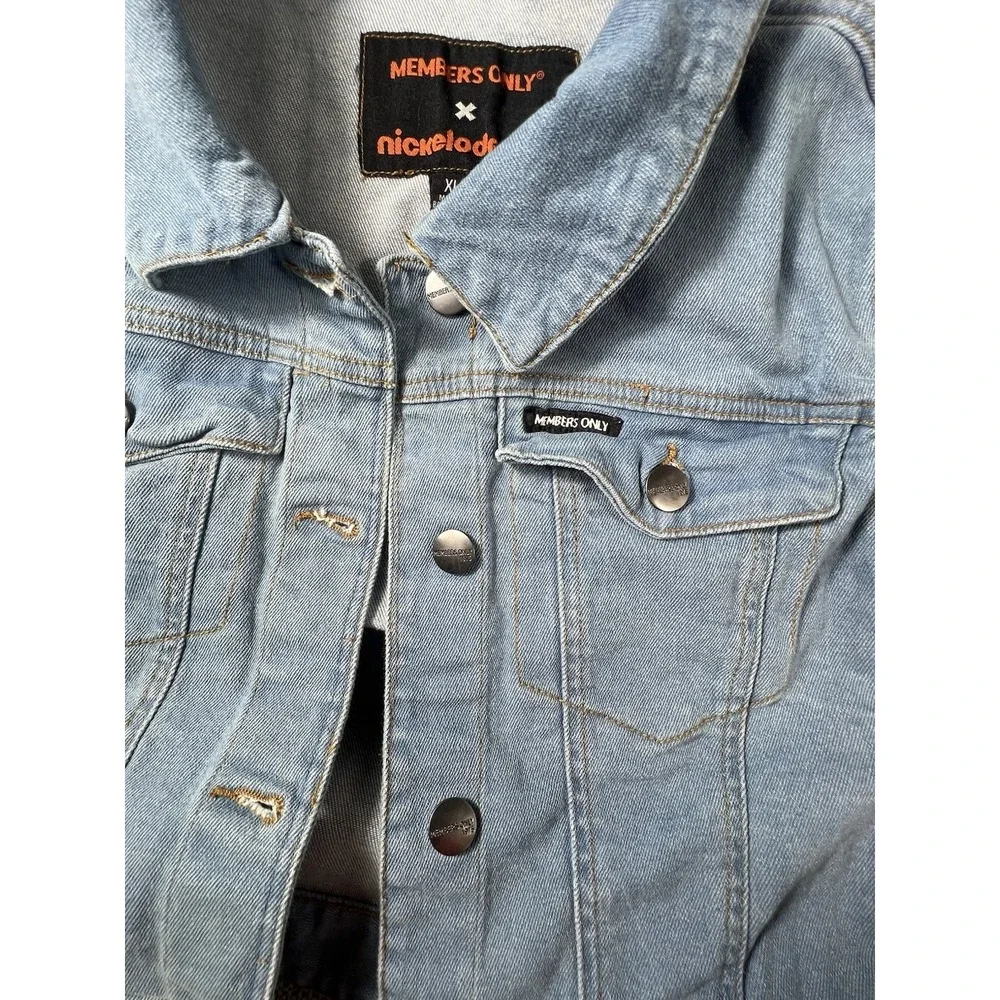 Members Only x Nickelodeon Denim Jacket Size XL